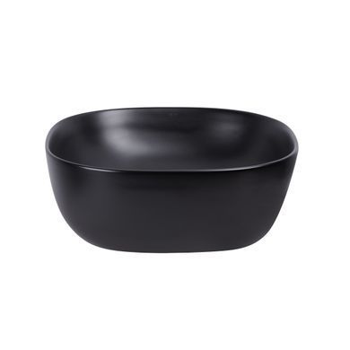 Раковина-чаша Qtap Kolibri 410x410x150 Matt black з донним клапаном Чорний (QT10112144MBMB) QT10112144MBMB фото