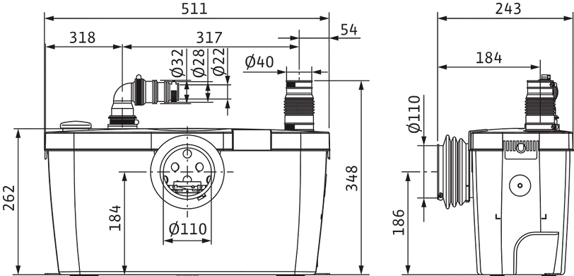 Каналізаційна станція Wilo-HiSewlift 3-15 (4191675) 000041853 фото