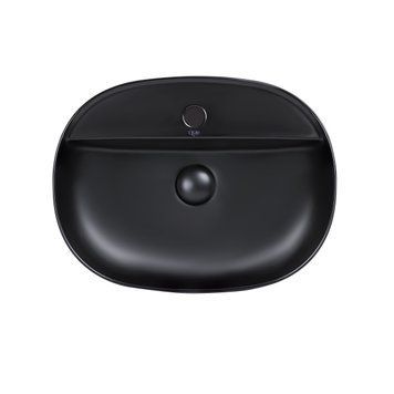 Раковина-чаша Qtap Scorpio 505х385х120 Matt black з донним клапаном Чорний (QT142202MBMB) QT142202MBMB фото