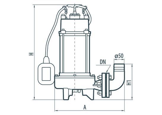 Дренажно-фекальный насос Sprut V1500C (000088754) 000088754 фото