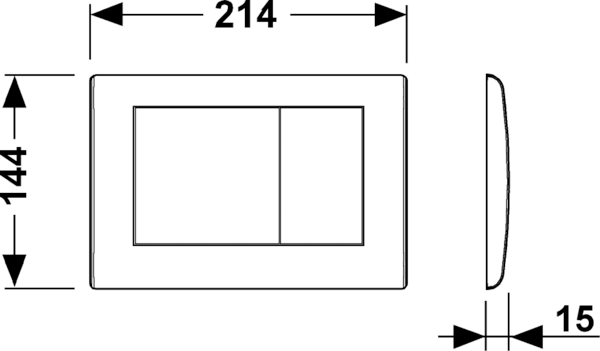 Панель змиву унітазу TECEplanus для системи подвійного змиву (9240322) 9240322 фото
