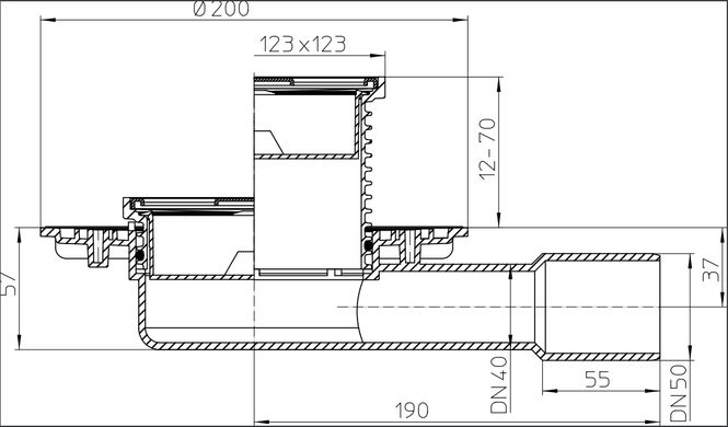 Трап для балконів та терас DN40/50 HL Hutterer & Lechner HL90 HL90 фото