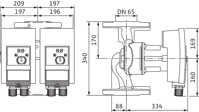 Циркуляційний насос 65/0,5-12 PN6/10 Yonos MAXO-D WILO з електрон.упр.(2120670) 2120670 фото