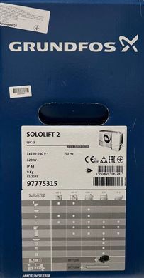 Каналізаційна установка Grundfos Sololift2 WC-3 (97775315) 97775315 фото