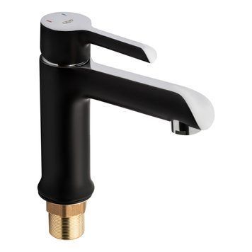 Смеситель для раковины Qtap Grand, Черный (QTGRABCR001F) QTGRABCR001F фото