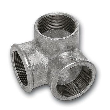 Крестовина угловая 3/4" В чугун оцинкованный Sanha (922134V) 922134V фото