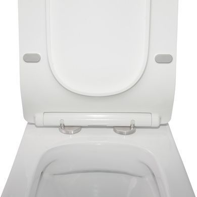 Унитаз-компакт Qtap Crow без ободка с сиденьем Soft-close Белый (QT05222170W) QT05222170W фото
