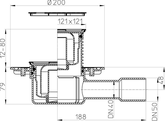 Трап для внутренних помещений DN50 HL Hutterer & Lechner (HL300) HL300 фото