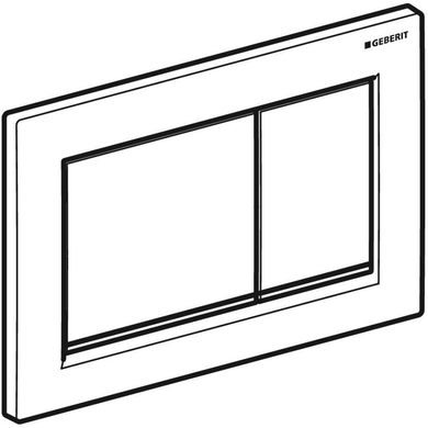 Смывная клавиша Geberit Omega30, двойной смыв, черный (115.080.KM.1) 115.080.KM.1 фото