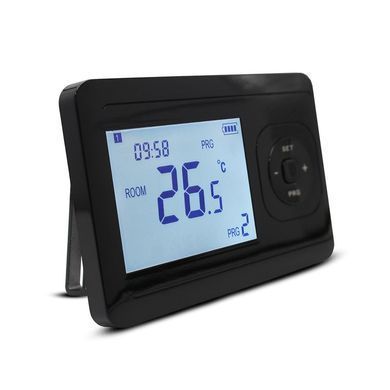 Термостат комнатный Tervix Pro Line с WiFi управлением, для газового/электрического котла с сухим контактом, черный, беспроводной (116330) 116330 фото