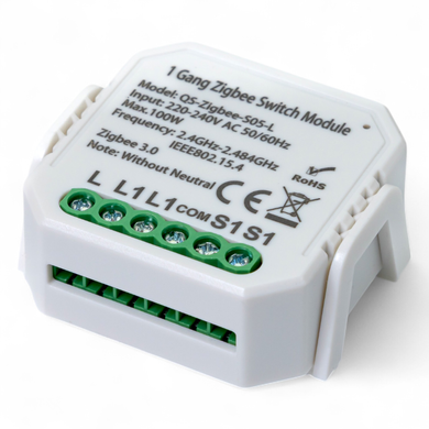 Розумний вимикач Tervix Pro Line ZigBee Switch (1 клавіша), без нуля (432141) 432141 фото