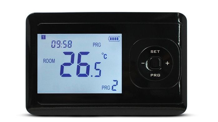 Термостат комнатный Tervix Pro Line с WiFi управлением, для газового/электрического котла с сухим контактом, черный, беспроводной (116330) 116330 фото