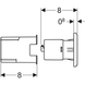 Клавіша дистанційного змиву Geberit пневматична з подвійним змивом, для бачка Sigma 8 см (116.053.KT.1) 116.053.KT.1 фото 4