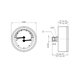 Термоманометр аксіальний ТМ80 0-10 бар, 20-120°С 63343 фото 5