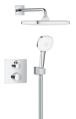 Прихована душова система з термостатом Grohe Grohtherm & Tempesta 250 Cube (1039950000), хром (1039950000) 1039950000 фото
