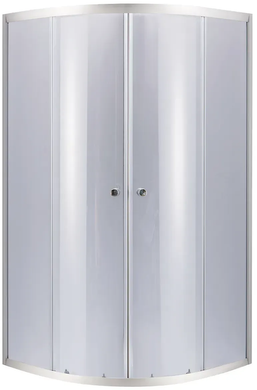 Душова кабіна Latwa SC80x80.SAT.MID.GR полукругла, скло тон. 4 мм + Душовий піддон KAPIELKA ST80x80x26, з панеллю Lidz (LLSC8080SATMIDGR2SET) LLSC8080SATMIDGR2SET фото