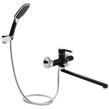 Смеситель для ванны Qtap Grand, Черный (QTGRABCR005) QTGRABCR005 фото