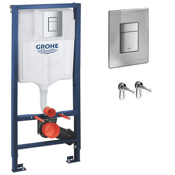 Комплект инсталляции Grohe Rapid SL 3 в 1: с кнопкой смыва Skate Cosmopolitan (39939000) 39939000 фото