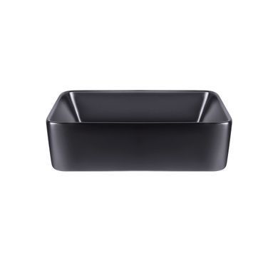 Раковина-чаша Qtap Tern 475х370х140 Matt black з донним клапаном Чорний (QT172074MBMB) QT172074MBMB фото