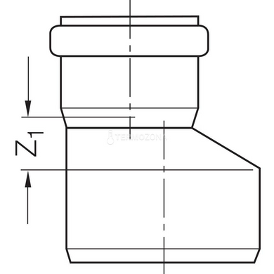 Переходник &Oslash;50/40 Rehau Raupiano Plus (123124001) 123124001 фото