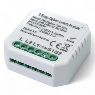 Умный выключатель Tervix Pro Line ZigBee Switch (2 клавиши), без нуля (433141) 433141 фото