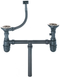 Сифон колбовый для мойки Imperial DN 50, 3&nbsp;1/2", двойной (IMP02) IMP02 фото 1
