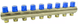 Коллектор Bianchi с вентилями Ø1" х 9 х 3/4" НР (синий) 239E06050D фото 1