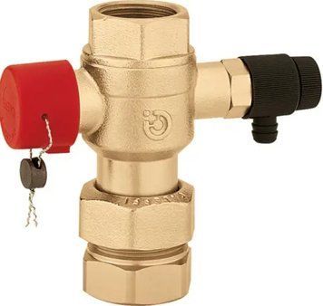 Кульовий запірний + зливний кран для розширювального баку &Oslash;1" 85&deg; C 6 bar Caleffi S.p.a.(558060) 558060 фото
