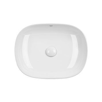 Раковина-чаша Qtap Aquarius 465x375x115 White з донним клапаном Білий (QT21112185W) QT21112185W фото