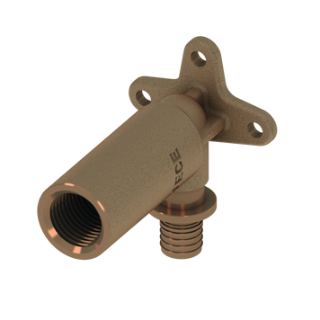 Кутник 16 х 1/2" TECEflex з настінним кріпленням, подовжений (бронза) (708614) 708614 фото