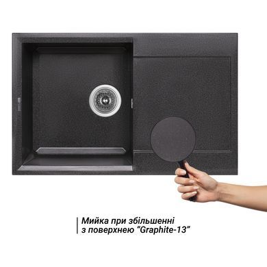 Кухонная мойка Lidz 790x495/230 GRF-13 Темно-Серый (LIDZGRF13790495230) LIDZGRF13790495230 фото