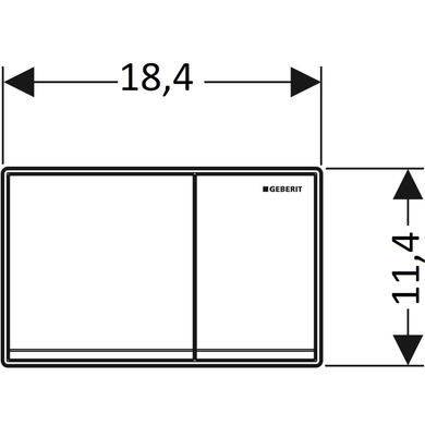 Смывная клавиша Geberit Omega60, двойной смыв, заподлицо (115.081.GH.1) 115.081.GH.1 фото