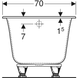 Прямоугольная акриловая ванна с ножками GEBERIT Soana Slim rim, 160x70 см (554.001.01.1) 554.001.01.1 фото 6
