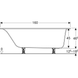 Прямоугольная акриловая ванна с ножками GEBERIT Soana Slim rim, 160x70 см (554.001.01.1) 554.001.01.1 фото 5