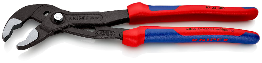Клещи переставные 300 мм, &Oslash; 70 мм, высокотехнологичные, KNIPEX Cobra (87 02 300) 8702300 фото