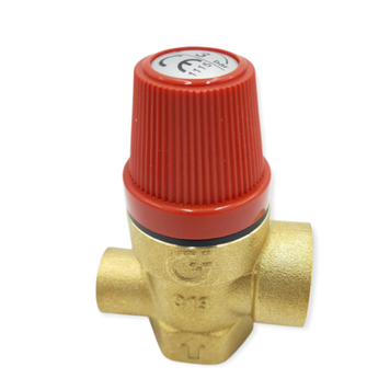 Запобіжний клапан 1/2" х 1/2" ВВ 3 bar CALEFFI мембранний, з отвором для манометра (313432) 313432 фото