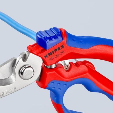 Ножиці 180 мм, для електрики KNIPEX (95 05 20 SB) 95 05 20 SB фото