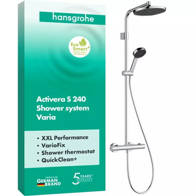 Душевая система Hansgrohe Activera S 240 1jet EcoSmart, хром (28078000) 28078000 фото