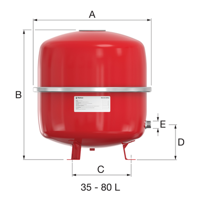 Расширительный бак Flamco Contra-Flex 50/1,5, 50 л, PN 6, для систем тепло/холодоснабжения (26493) 26493 фото