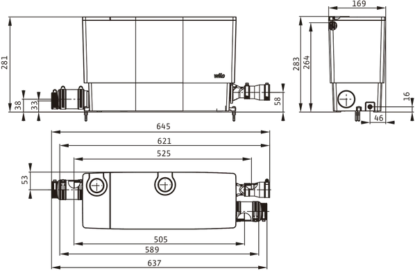 Каналізаційна станція Wilo DrainLift MINI5-XS/C (6095129) 6095129 фото