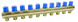 Колектор Bianchi з вентилями Ø1" х 10 х 3/4" ЗР (синій) 240E06050D фото 1