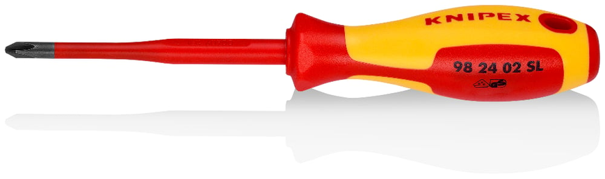 Набор отверток, диэлектрических, с зауженным рабочим концом, Phillips/Pozidriv KNIPEX (00 20 12 V03) 00 20 12 V03 фото