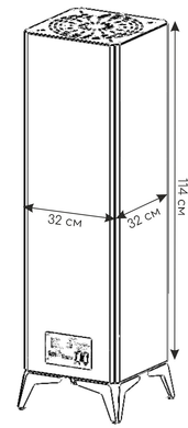 Гібрідний обігрівач TWP Tower TWPT 1800 W Wi-Fi 1800 Вт, 320x320x1130, white, металевий, окремостоячий (TWPT1800WWIFI) TWPT1800WWIFI фото