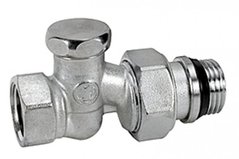 Прямий відсічний клапан, хромований (відведення з герметичною прокладкою) R17TG 1/2"x3/4"E R17EX037 фото