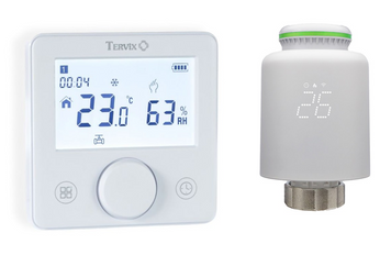 Комплект: термостат TZR белого цвета + радиаторный привод VR (1+1) Tervix Pro Line (119732) 119732 фото