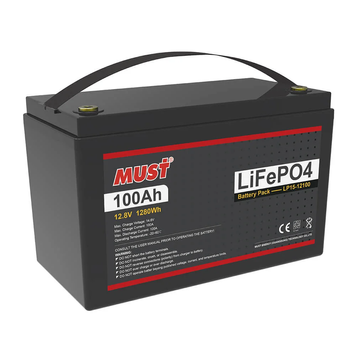 Акумулятор LiFePO4 Must 12.8V, 100AH, 1280Wh, Grade A, LP15-12100 (35FV1529) 35FV1529 фото