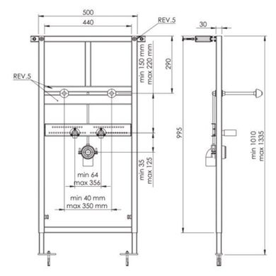 Инсталляция скрытого монтажа для умывальника Koller Pool Alcora ST1100 ST1100 фото