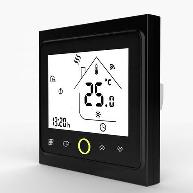 Термостат з ZigBee управлінням Tervix для водяної/електр.тепл.підлоги, датч. 3000 мм, чорний (117130) 117130 фото