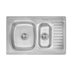 Кухонна мийка IMPERIAL 7850 Micro Decor подвійна 0,8 мм (IMP7850DECD) IMP7850DECD фото