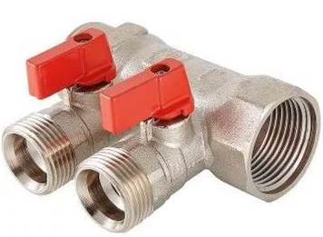 Коллектор Bianchi &Oslash;1" х 2 х 3/4" НР (красный) с шаровыми кранами (202C06050A) 202C06050A фото